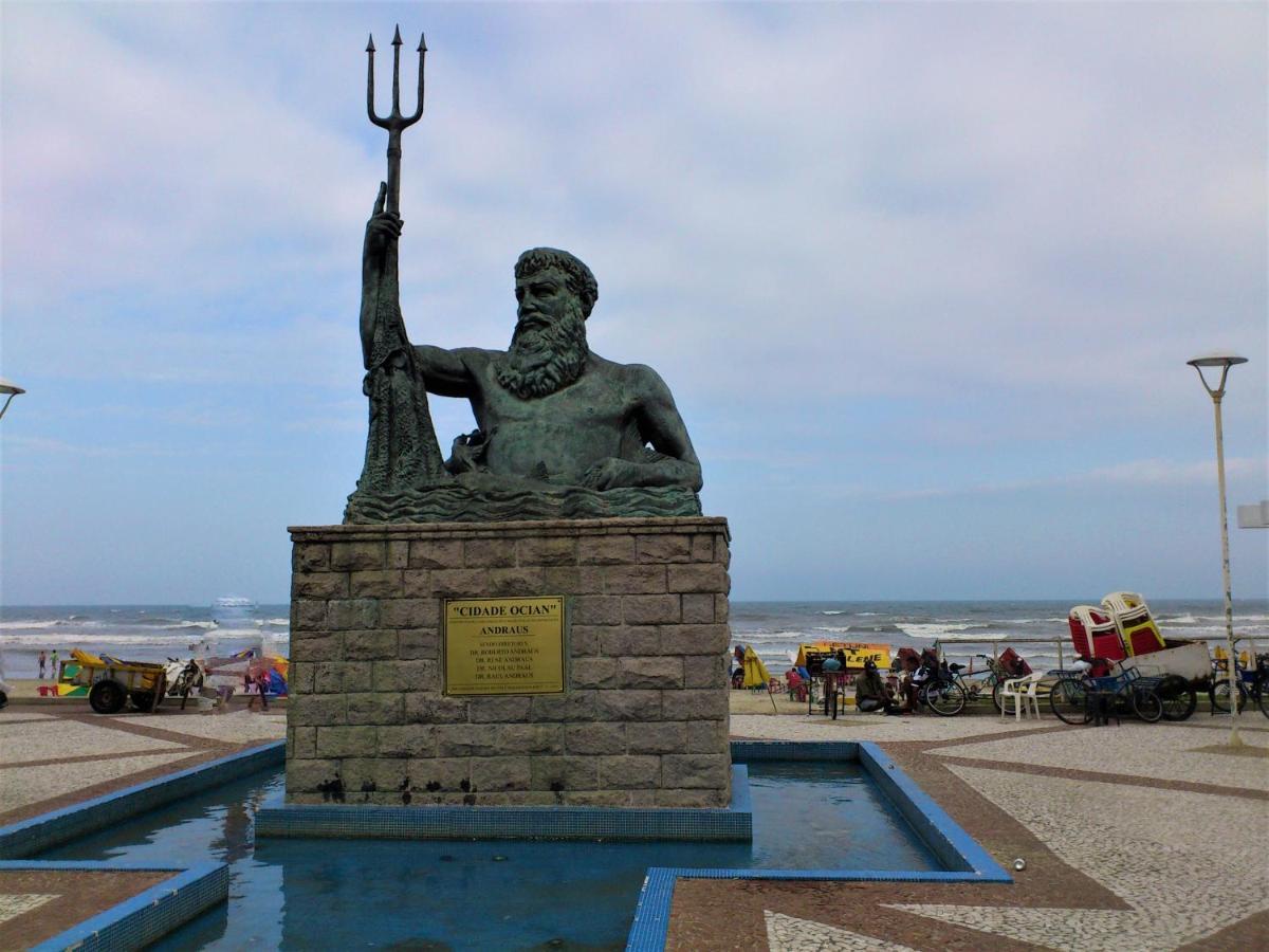 Apto Pe Na Areia Com Vista Para O Mar E Wifi Praia Grande  Exteriér fotografie